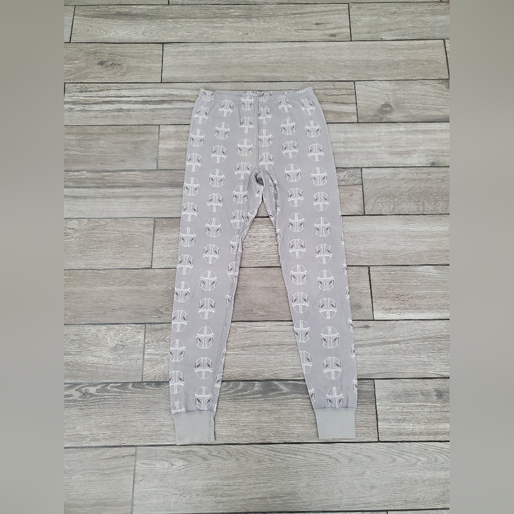 Hanna Andersson 100% organic cotton gray Star Wars Mandalorian pajama pants L